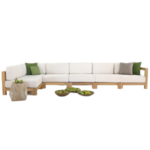 Canapé modulaire d'extérieur en teck durable Charleston, design modulaire, taille personnalisée disponible (OEM) - Product Image 3