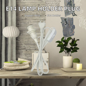DIY Table Lamp Accessories with E14 Lamp Holder <b>Socket</b> 303 Switch Pure Copper Wire <b>Screw</b> Style Made of Plastic - Product Image 4