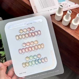 XINYOULI Set Smalto Gel UV 12 Colori Eco-Friendly Vegano Non Tossico Magnetico Fai-da-te Uso Professionale Lusso Francese Effetto <span class=keywords><strong>Occhio</strong></span> di <span class=keywords><strong>Gatto</strong></span> Dorato Pallido - Product Image 1