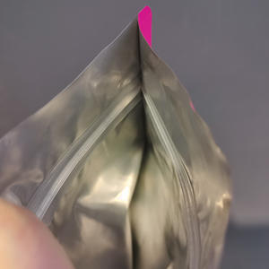 Sac imprimé zip-lock personnalisé pochette debout en feuille d'aluminium blanche emballage avec fenêtre transparente et fermeture à glissière en plastique avec logo - Product Image 3