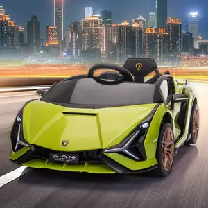 12V Groene Lamborghini Sian Rit Op Auto Met Rc