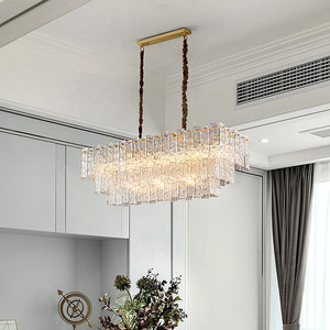 Europe And South Korea Modern Crystal <b>Chandelier</b> 600 800 L1200 LED <b>Light</b> For Living Room Bedroom - Product Image 3