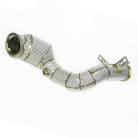 Downpipe catalizzato ad alto flusso in acciaio inossidabile SUS304 con scudo termico per sistema di scarico Mercedes-Benz E250 W212