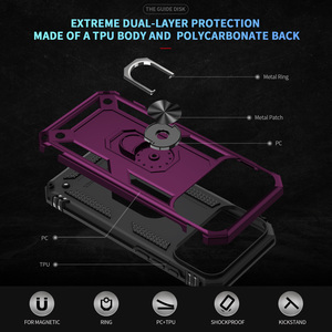 Nueva Funda Protectora para Teléfono con Anillo de Soporte para <span class=keywords><strong>iPhone</strong></span> 18 Pro Max, PU+PC, Resistente a Impactos, para <span class=keywords><strong>iPhone</strong></span> 18 17 16 15 - Product Image 6