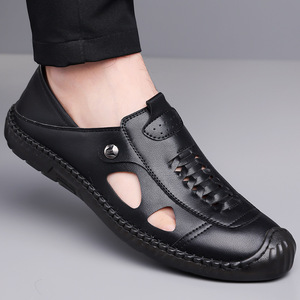 Sandalias Casuales de Verano para Hombre, Transpirables, con Punta Abierta, Parte Superior de PU y Suela de Goma - Product Image 3