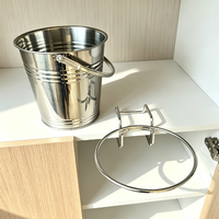 Seau à glace en acier inoxydable pour bar, support de rangement pour table