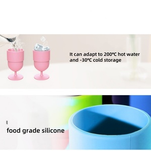 Reusable Unbreakable Portable Beer Whiskey <strong>Cups</strong> <strong>Collapsible</strong> Custom Silicone Wine Glasses <strong>Cup</strong> Tumbler for Travel Camping Picnic - Product Image 4