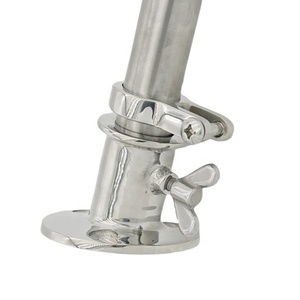 Stainless Steel 316 Marine FLAGPOLE SOCKET TOP MOUNT 1 Inch(25mm) Round Railing Base Handrail <b>Yacht</b> Boat Hardware Accessories St - Product Image 6