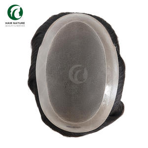 Peluca de Hombre con 130% de Densidad, 6 Pulgadas de Largo, Duradera, Mono Fino, Tupé Masculino de Cabello Humano Indio, Sistema de Reemplazo Capilar de Estilo Libre <span class=keywords><strong>para</strong></span> Hombre - Product Image 4