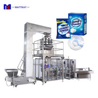 Machine d'emballage verticale automatique haute vitesse avec peseuse multi-têtes pour lessive en poudre – Ligne d'emballage de détergent en carton