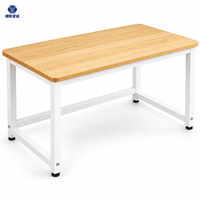 Bureau d'ordinateur industriel personnalisable en gros, bureaux d'écriture en bois peu encombrants, robustes, durables et stables pour le bureau industriel