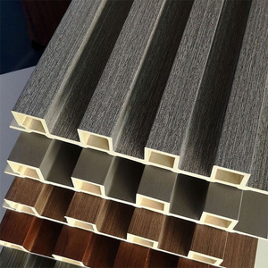 Dekorasi Kantor Rumahan pvc serat bambu interior 3d, papan dinding plastik dekorasi lingkungan serat kayu - Product Image 1