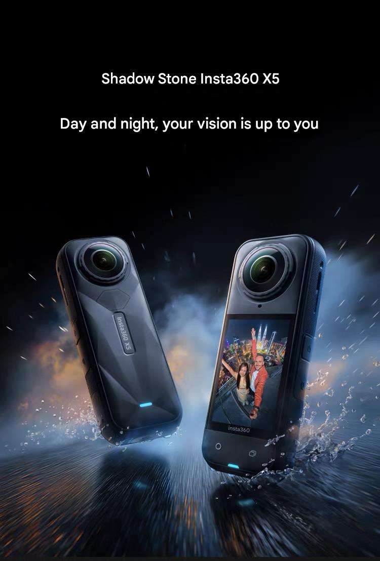 Hongdak New Hot Sale Factory for Insta 360 X5 8K 15m Waterproof Wide Angle 10x Mini Action Camera for Diving Motorcycle Riding