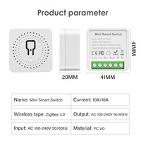 Interrupteur intelligent WiFi Tasmota FY02 16A |   Module de relais miniature DIY pour la domotique |   Application Android et commande vocale (protection IP65)