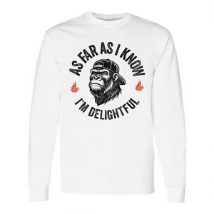 As Far As I Know I'm Delightful Monkey T-shirt à manches longues - Product Image 2