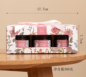 LANJO Scented <b>Candle</b> <b>Set</b> 3 Pcs Glass Jar Soy Wax Aromatherapy <b>Candles</b> Floral Box Packaging For Relaxation Spa Home Bedroom Hotel - Product Image 6