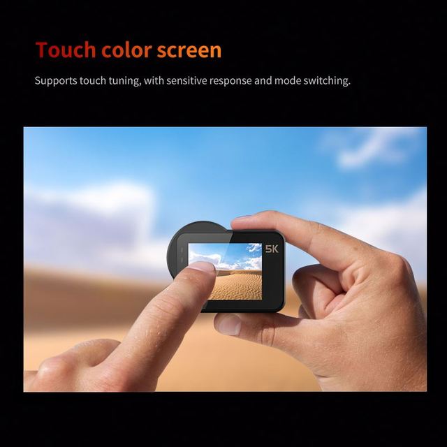Night Vision Action Camera 5K Good Resolution EIS Video Shooting Ultra HD 2" Touch Screen Waterproof Sports V10