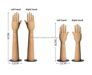 แหวนนิ้วมือทำจากไม้สำหรับผู้หญิงกำไลข้อมือปรับขนาดได้สำหรับแสดงเครื่องประดับทำจากไม้ - Product Image 2