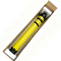 Trépied de nivellement automatique en acier au carbone, robuste, jaune et noir, haute stabilité, tête plate, instrument de topographie, outils de mesure AI