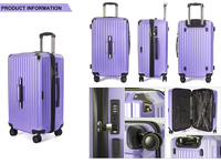 Nouvelle conception, valise de voyage unisexe multifonctionnelle à grande capacité, légère, simple, avec roulettes, ensemble de bagages