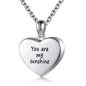Isunni S925 esterlina de plata de la piedra eres <span class=keywords><strong>mi</strong></span> sol flor colgante de Memorial recuerdo cremación urna collar - Product Image 3