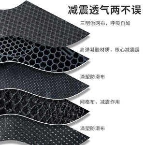 Funda de asiento de motocicleta de malla de gel Tpe, tamaño único, cojín abierto lateral, transpirable, impermeable, para todas las estaciones - Product Image 1
