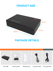 Ske מיני באינטרנט עליות POE-110N סוללת ליתיום 17600mah 110w dc עם <span class=keywords><strong>24v</strong></span> 12v 9v פלט עבור נטוורקינג - Product Image 6