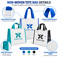 Sac fourre-tout réutilisable personnalisé de haute qualité, écologique, en tissu non tissé, avec une longue sangle en corde pour les courses et l'usage quotidien