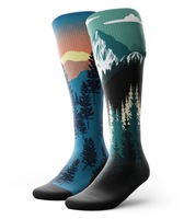 Chaussettes de compression de sport à hauteur du genou imprimées sur mesure 20-30 mmhg Performance tout au long de la journée