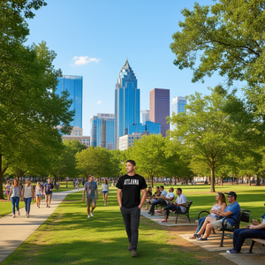 T-shirt Promozionale Unisex per Adulti a Manica Corta Girocollo con Stampa Serigrafica - Atlanna Atlanta Pronunciation - Product Image 2