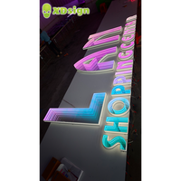 Lettres en acrylique 3D à LED personnalisées avec effet Abyssal Infini, étanches IPX7, multicolores, contrôlées par Bluetooth, pour publicité automobile