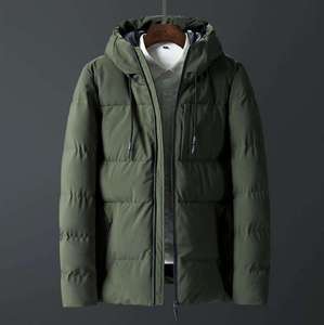Coupe-vent de style européen et américain pour hommes, hiver, nouvelle meilleure vente, <span class=keywords><strong>manteau</strong></span> <span class=keywords><strong>court</strong></span> à capuche en coton, vêtements pour hommes, vente en gros - Product Image 3