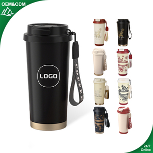 Gobelet <span class=keywords><strong>isotherme</strong></span> en acier inoxydable personnalisé avec logo, capacité 500 ml, <span class=keywords><strong>tasse</strong></span> à café <span class=keywords><strong>de</strong></span> bureau avec couvercle sous vide pour cadeaux d'affaires - Product Image 1