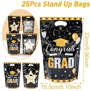 Bolsa <span class=keywords><strong>de</strong></span> Regalo Portátil <span class=keywords><strong>con</strong></span> Cierre, Diseño <span class=keywords><strong>de</strong></span> <span class=keywords><strong>Gorro</strong></span> <span class=keywords><strong>de</strong></span> Doctor Negro y Dorado, para la Temporada <span class=keywords><strong>de</strong></span> Graduación, Bolsa <span class=keywords><strong>de</strong></span> Regalo Autosellable - Product Image 5