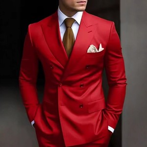 Trajes <span class=keywords><strong>de</strong></span> Negocios para Hombre 2025, <span class=keywords><strong>Traje</strong></span> <span class=keywords><strong>de</strong></span> <span class=keywords><strong>Novio</strong></span> con Doble Botonadura y Cuello <span class=keywords><strong>de</strong></span> Solapa, Blazer Formal a Medida, Chaqueta y Pantalones Ajustados - Product Image 4