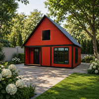 Maison conteneur pliable et extensible de 20 pieds avec toit, maison préfabriquée modulaire pour Airbnb, complexe hôtelier, vacances, camping