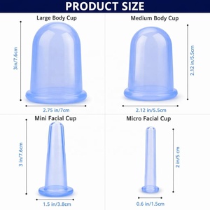 Juego de Ventosas de Silicona Personalizadas para Terapia de Masaje Facial y Corporal, Fabricante OEM, Moldeado Personalizado, Ventosas de Vacío Médicas Anticelulitis - Product Image 2