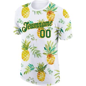 Custom Baseball Jersey Personalized Name Number Pineapple Print Unisex Adult Sports Fan Wear Breathable Crew Neck Sublimated - Product Image 2