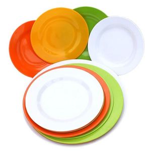 Vente en gros de vaisselle en mélamine plastique incassable et écologique pour restaurant, colorée, de 6/7/8/9/10 pouces, style moderne - Product Image 3