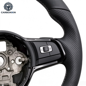 Oferta Especial: Accesorios para Volkswagen Golf 7.5 GTI R Tiguan Jetta MK7, Botones de Cuero para Volante, Paletas de Cambio, Marco - Product Image 6