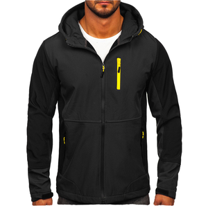Veste coupe-vent zippée pour homme, imperméable, coupe-vent, respirante, écologique, décontractée, printemps, service OEM, teinte unie - Product Image 1