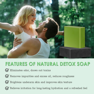 Jabón Artesanal de Carbón de Árbol de Té de Marca Blanca para Baño, Limpieza Suave, Control de Olores, Desintoxicante para Axilas, Aclarante - Product Image 4