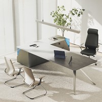 Poste de travail modulaire en L en bois, multifonctionnel, avec rangement, durable, pour bureau commercial et villa
