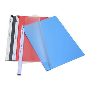 Huajie bán buôn A4 đòn bẩy vòm thư mục tập tin bền nhựa văn phòng lưu trữ tập tin phân loại báo cáo Màu đen/đỏ biểu tượng tùy chỉnh - Product Image 5