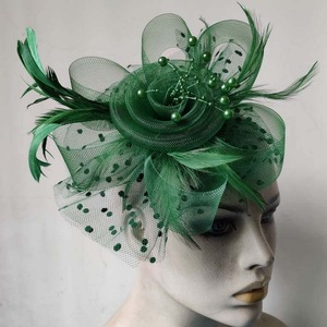 Fleurs Maille Rubans Plumes sur un Bandeau et un Clip Tea Party Chapeaux pour Filles et Femmes Fascinators Hat - Product Image 6