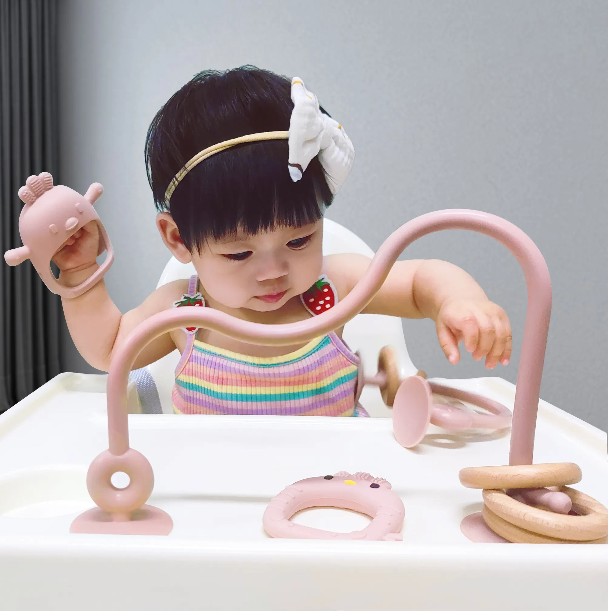 OEM/ODM 6-12 개월 부모-자식 높은 의자 실리콘 아기 감각 장난감 어린이 몬테소리 교육 완구