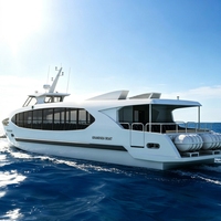 Grandsea AL-2400C 24m/80ft Bateau à passagers en aluminium haute vitesse 140 passagers 830hp*2 moteur Garantie 1 an Ferry à passagers à vendre