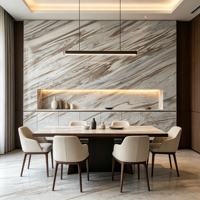 Grande dalle de marbre naturel poli, découpe sur mesure pour îlot de cuisine, comptoir, meuble de salle de bain, table basse, plateau de meuble
