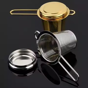 Portable <b>Tea</b> <b>Set</b> Accessories Foldable 304 Stainless Steel <b>Tea</b> Strainer Double Handle <b>Tea</b> Infuser with Filter Metal Material - Product Image 2