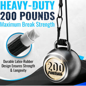 ชุดเชือกบันจี้จัมพร้อมตะขอเหล็กกลม เชือกโพลีเอสเตอร์ยืดหยุ่น สำหรับงานกลางแจ้ง ผู้ที่ชื่นชอบการทำสวน ใช้งานหนัก ทนทาน เหมาะสำหรับยึดเต็นท์และกระเป๋าเดินทาง - Product Image 5